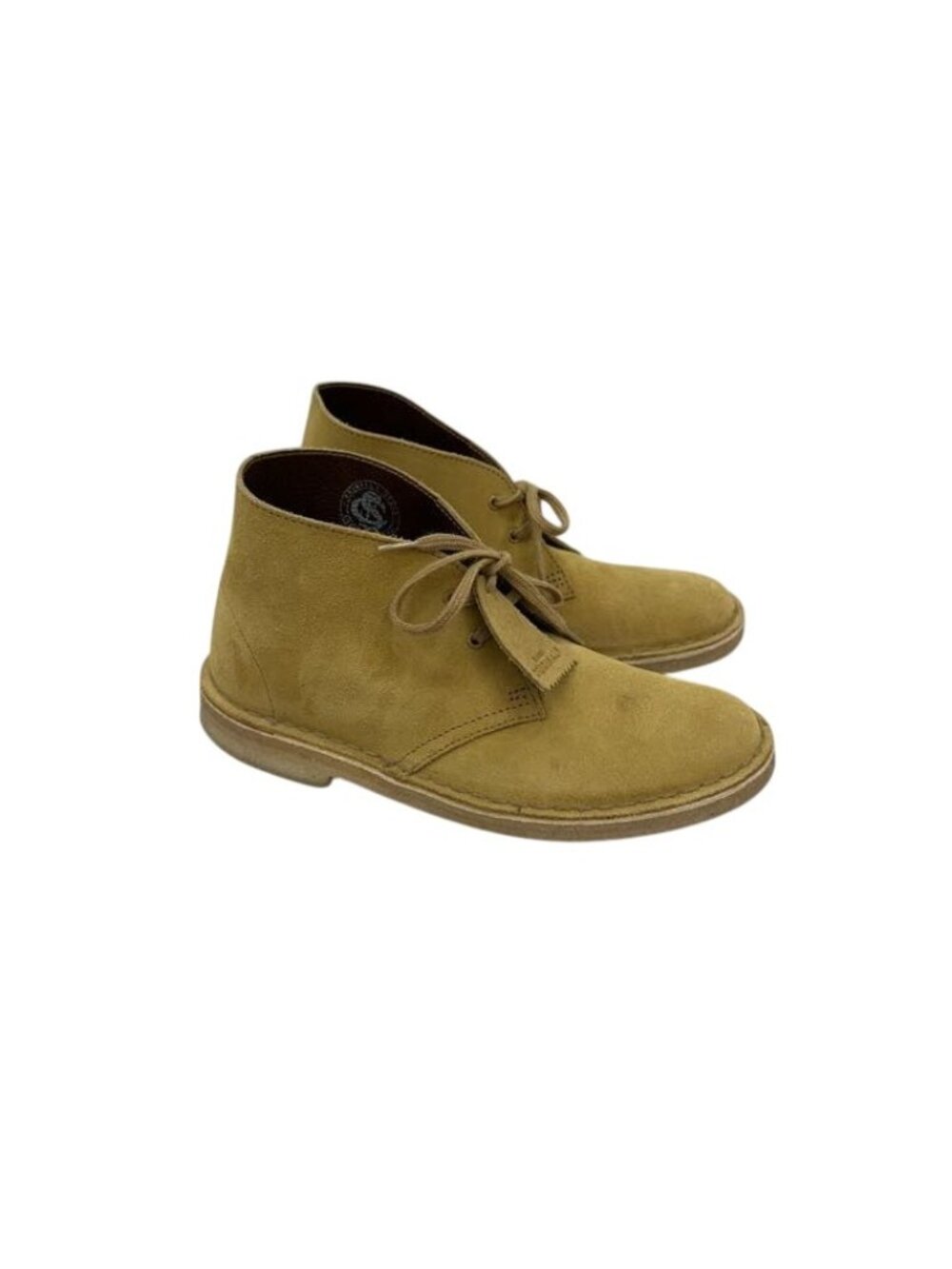 Clarks Originals Desert Boot Chukka Ankle Bootie Dark Beige Shoes Womens sz 7.5